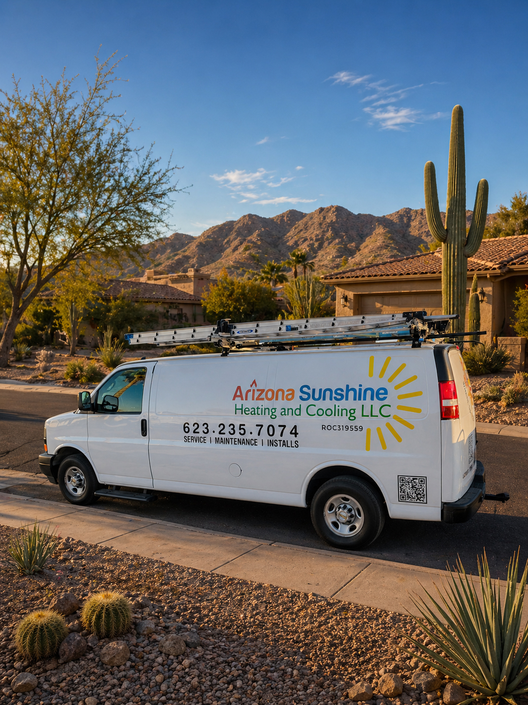 Arizona Sunshine Heating and Cooling Company Van